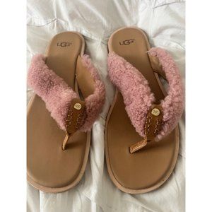 UGG Pink Fur women's sandal